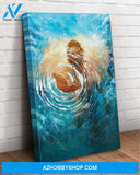 Custom Canvas Jesus Give Me Your Hand Water Ocean Wall Art, Thanksgiving Gift Christmas Gifts 2021