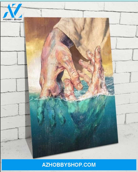 Custom Canvas Jesus give the hand Canvas, Jesus canvas gift for christian, Jesus Christ Religious wall decor