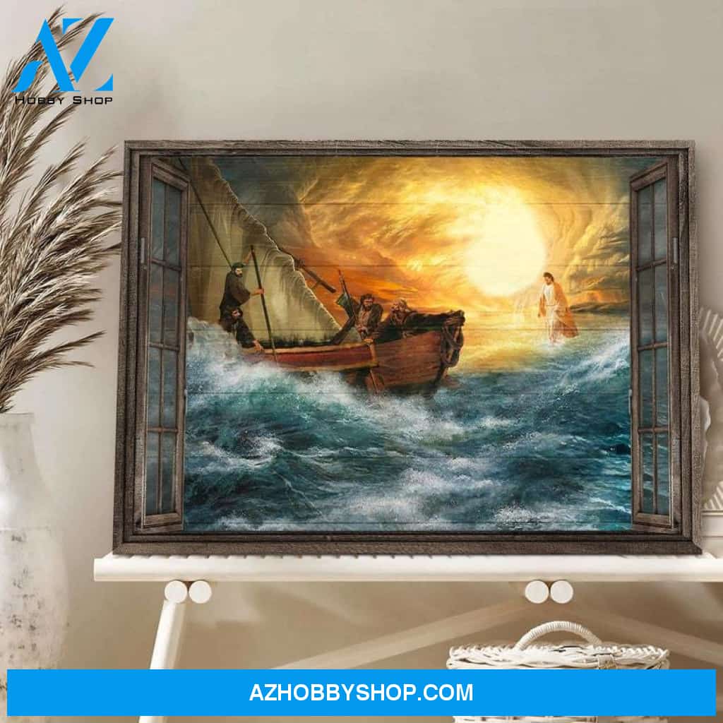 Custom Canvas Jesus, Guides Us Through Storm