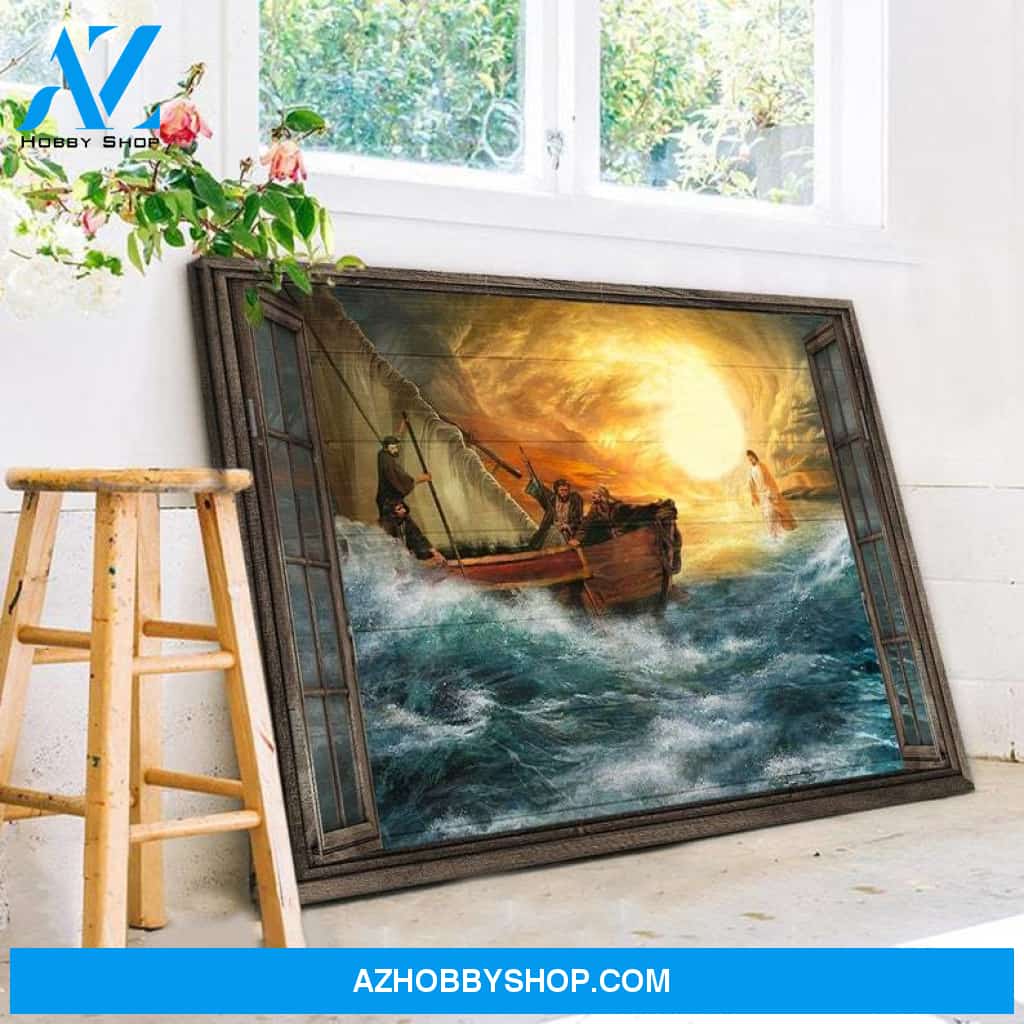 Custom Canvas Jesus, Guides Us Through Storm