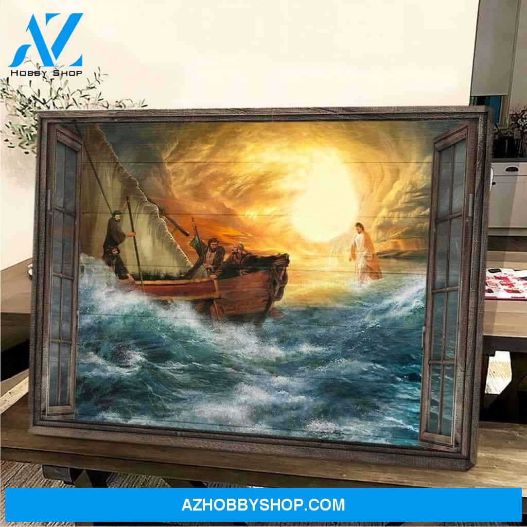 Custom Canvas Jesus, Guides Us Through Storm
