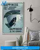Custom Canvas Jesus - Happiness Is Not Around The Corner - Happiness Is The Corner Thanksgiving Gift Christmas Gifts 2021