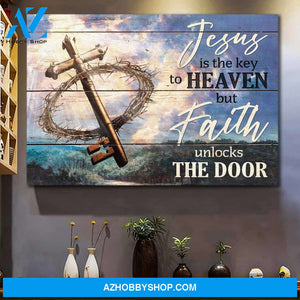 Custom Canvas Jesus Is The Key To Heaven - Landscape Canvas Print - Wall Art, Hot Christmas Gifts 2021
