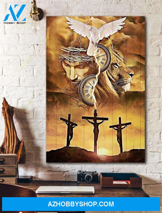 Custom Canvas Jesus, Lion And Dove Canvas Jesus Canvas, Lion Canvas, Dove Canvas, God Canvas