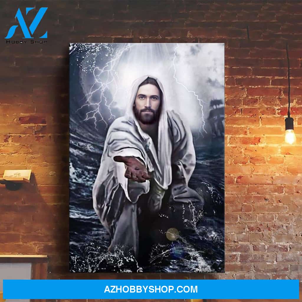 Custom Canvas Jesus Reaching Hand Canvas, Come Follow Me