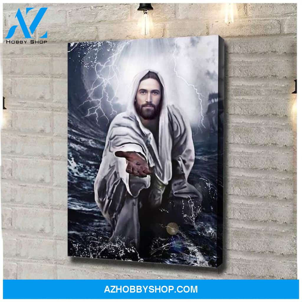 Custom Canvas Jesus Reaching Hand Canvas, Come Follow Me