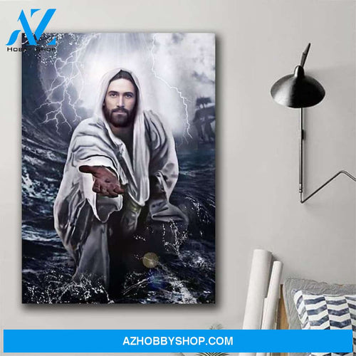 Custom Canvas Jesus Reaching Hand Canvas, Come Follow Me