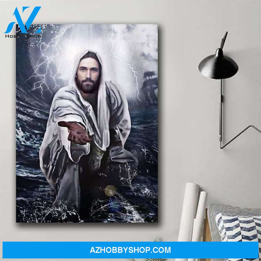 Custom Canvas Jesus Reaching Hand Canvas, Come Follow Me