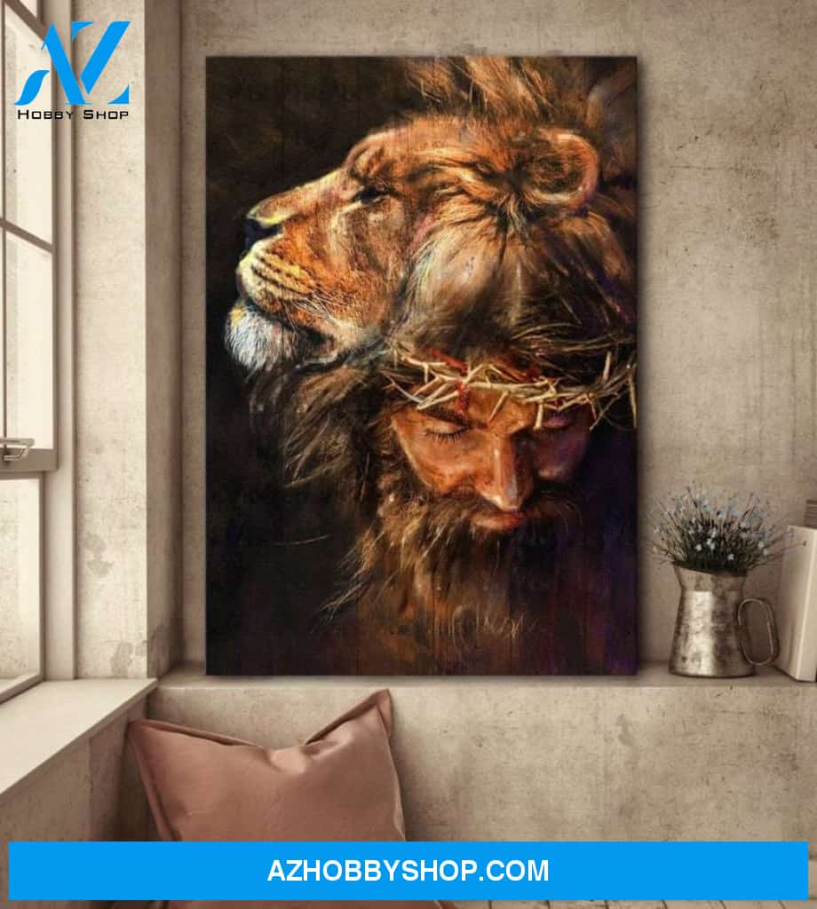 Custom Canvas Jesus Canvas - The Lion Of Judah 3 Canvas Lion Canvas, God Canvas, Christian Canvas New Year, Christmas, Thanksgiving Gift