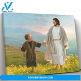 Custom Canvas Jesus Walk Beside Me Canvas