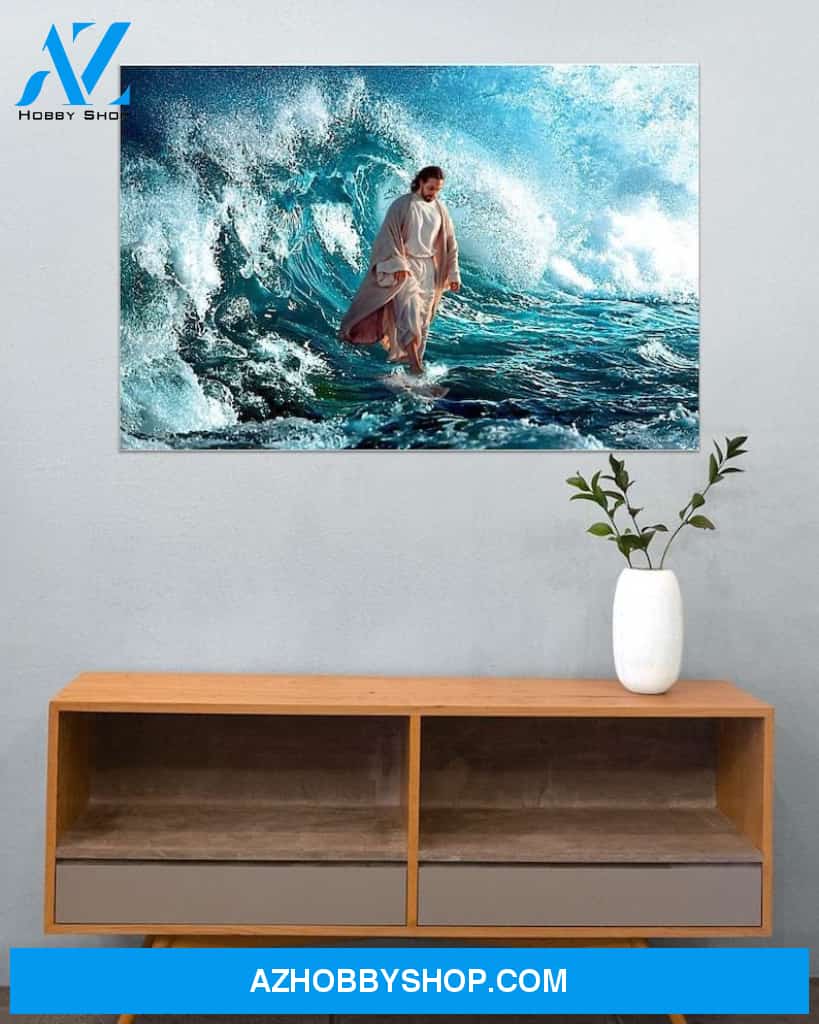 Custom Canvas Jesus Walking On The Water