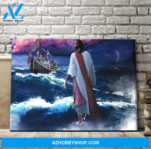 Custom Canvas Jesus Walks On Water Landscape Canvas