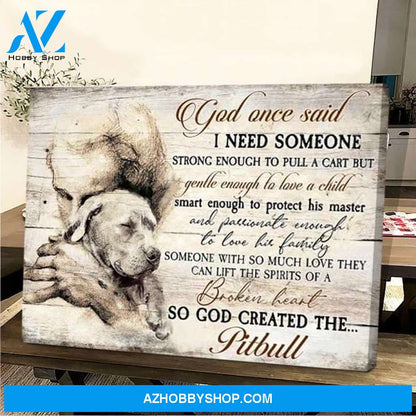 Custom Canvas Jesus's hug, God's Hug for Pitbull