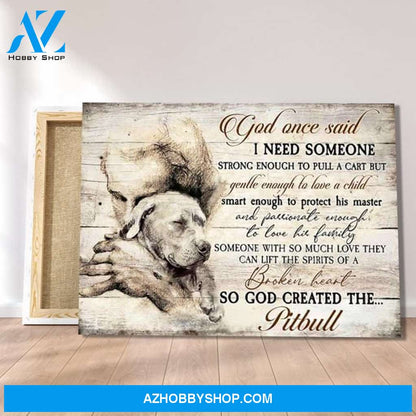 Custom Canvas Jesus's hug, God's Hug for Pitbull
