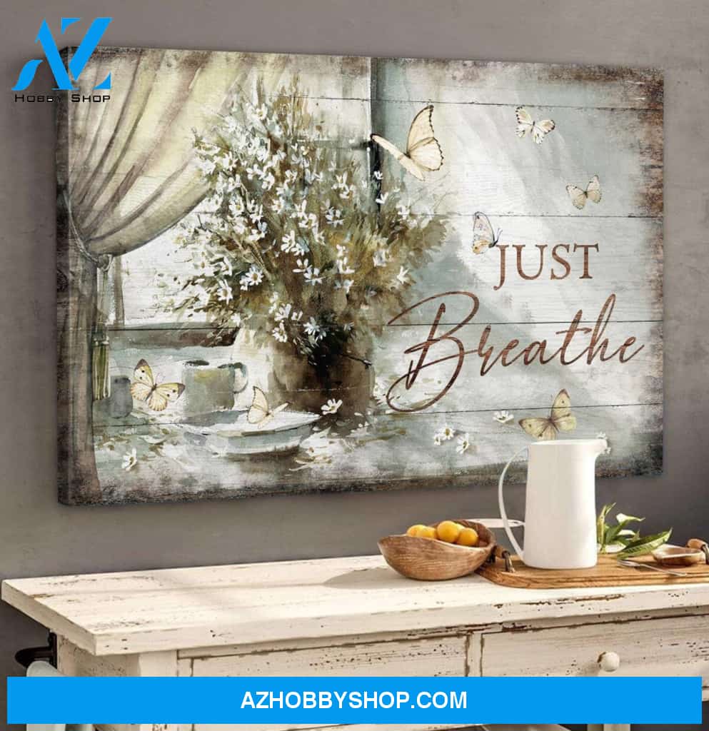 Custom Canvas Just Breathe - Canvas, Jesus Canvas