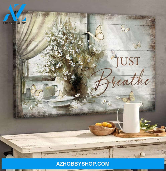 Custom Canvas Just Breathe - Canvas, Jesus Canvas