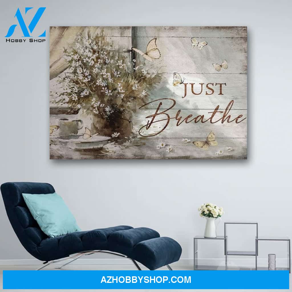 Custom Canvas Just Breathe - Canvas, Jesus Canvas