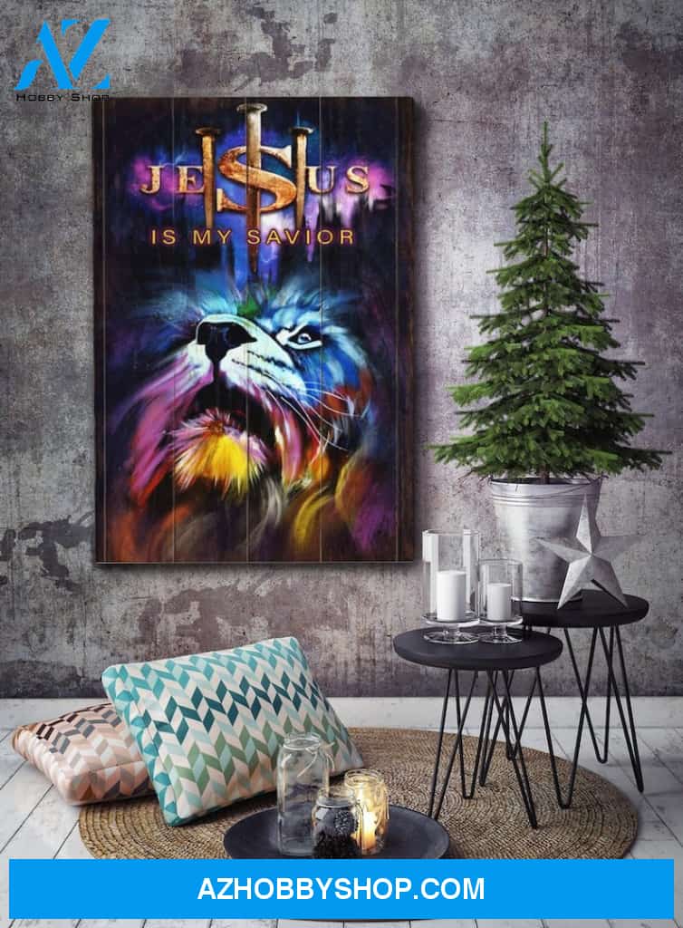 Custom Canvas Lion Jesus Is My Savior Canvas