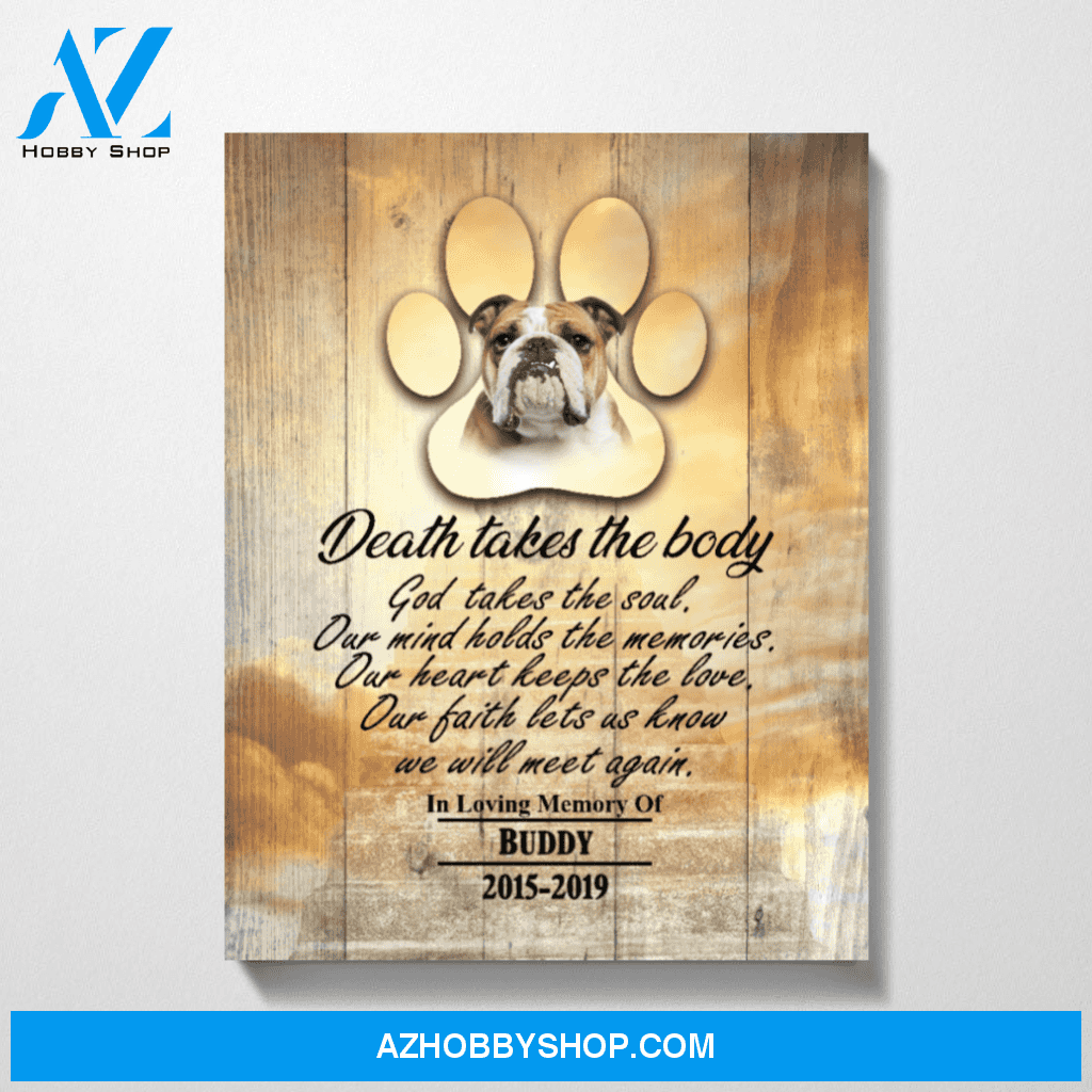 Custom Canvas Memorial Dog We Will Meet Again