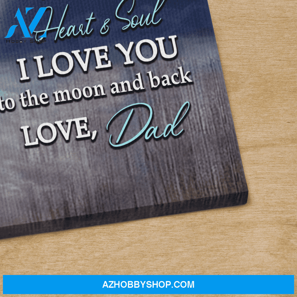Custom Canvas Never Forget That I Love You - Gift For Son From Dad Christmas Gifts 2021