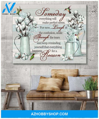 Custom Canvas Canvas Painting Hummingbirds Everything Happens For A Reason 4