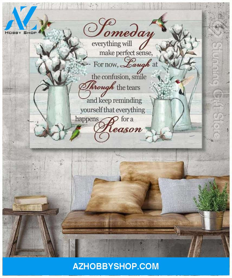 Custom Canvas Canvas Painting Hummingbirds Everything Happens For A Reason 4