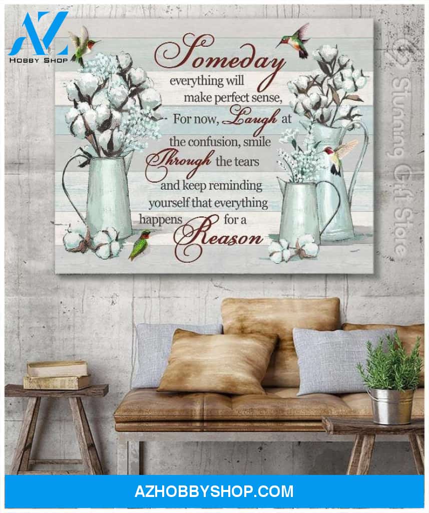 Custom Canvas Canvas Painting Hummingbirds Everything Happens For A Reason 4
