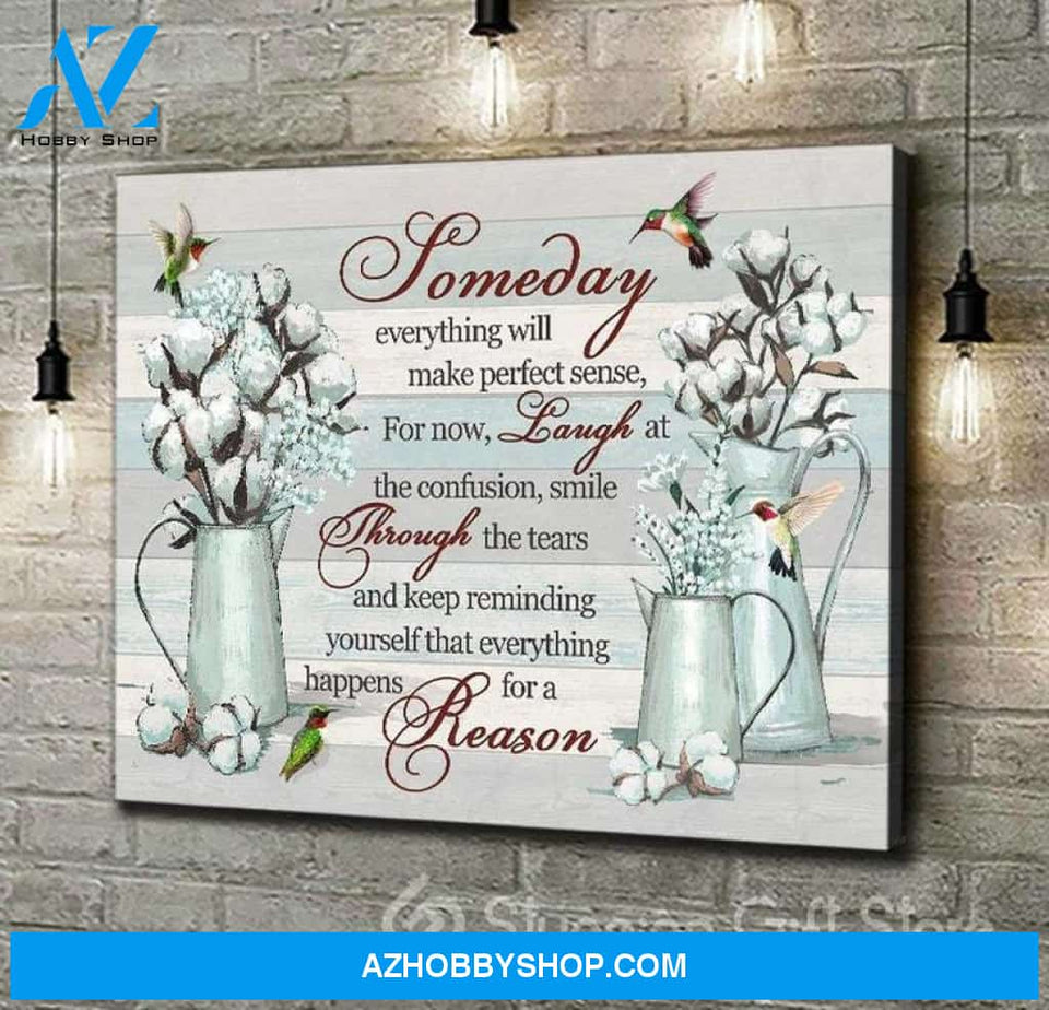 Custom Canvas Canvas Painting Hummingbirds Everything Happens For A Reason 4