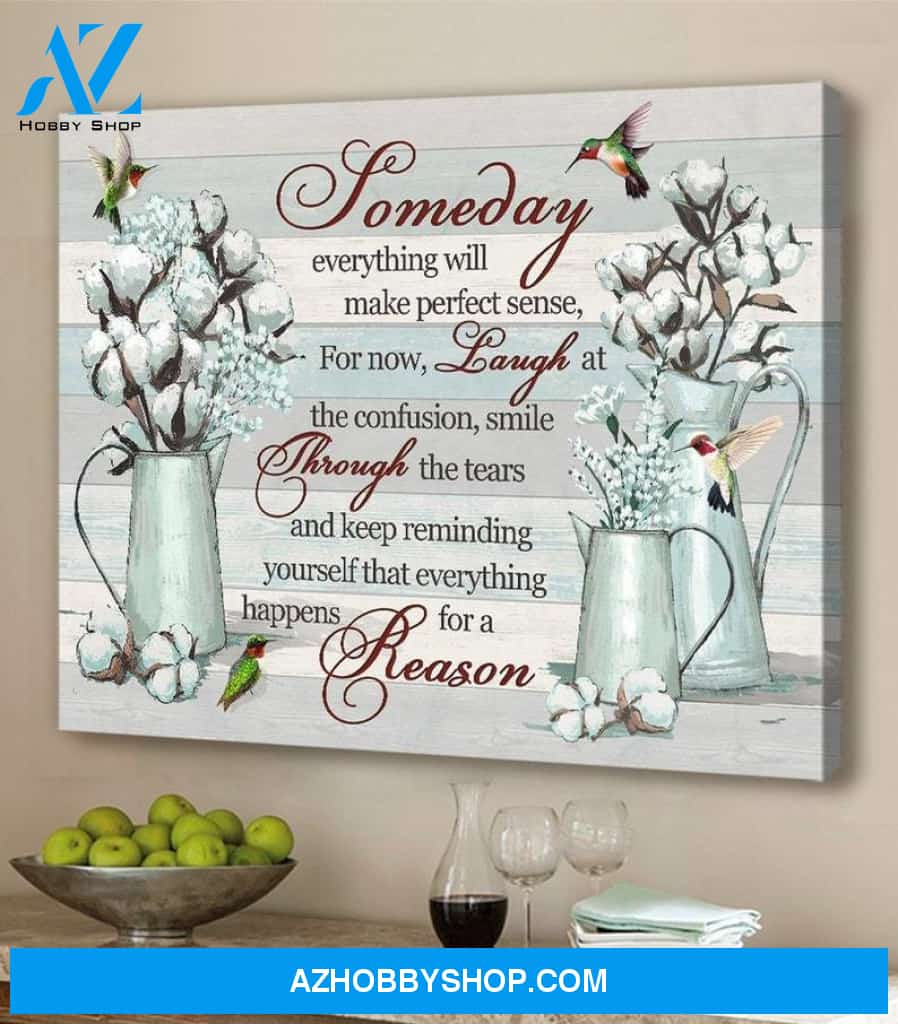 Custom Canvas Canvas Painting Hummingbirds Everything Happens For A Reason 4