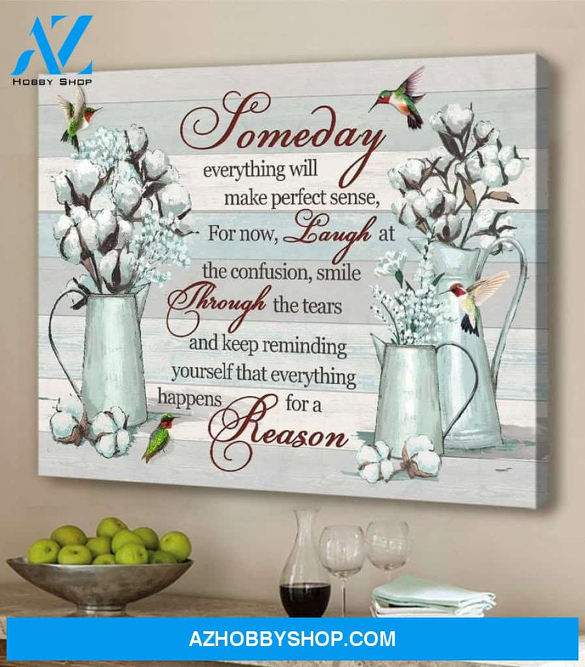 Custom Canvas Canvas Painting Hummingbirds Everything Happens For A Reason 4