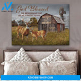 Custom Canvas Personalized Canvas Anniversary Wedding Gift God Blessed The Broken Road Buck and Doe Deer Wall Art Decor