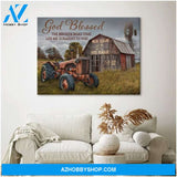 Custom Canvas Personalized Canvas Anniversary Wedding Gift God Blessed The Broken Road Old Truck and Barn
