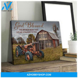 Custom Canvas Personalized Canvas Anniversary Wedding Gift God Blessed The Broken Road Old Truck and Barn