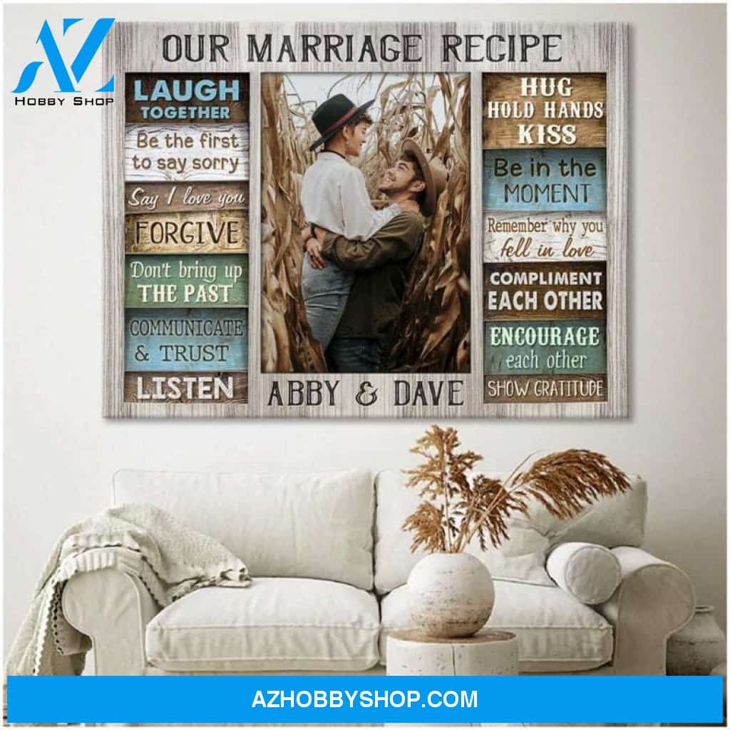 Custom Canvas Personalized Custom Couple Canvas Our Marriage Recipe