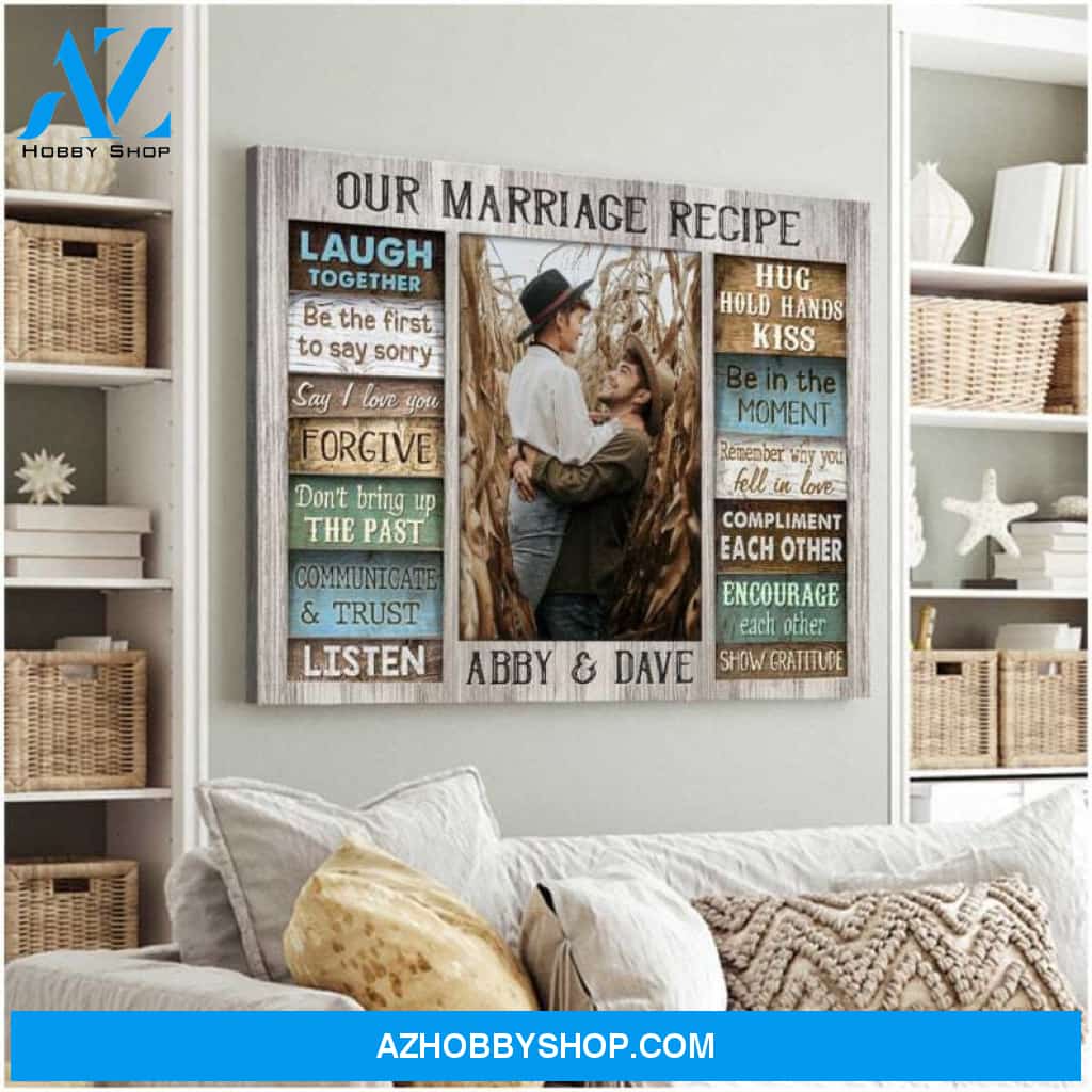 Custom Canvas Personalized Custom Couple Canvas Our Marriage Recipe