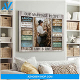 Custom Canvas Personalized Custom Couple Canvas Our Marriage Recipe