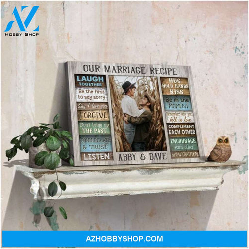 Custom Canvas Personalized Custom Couple Canvas Our Marriage Recipe