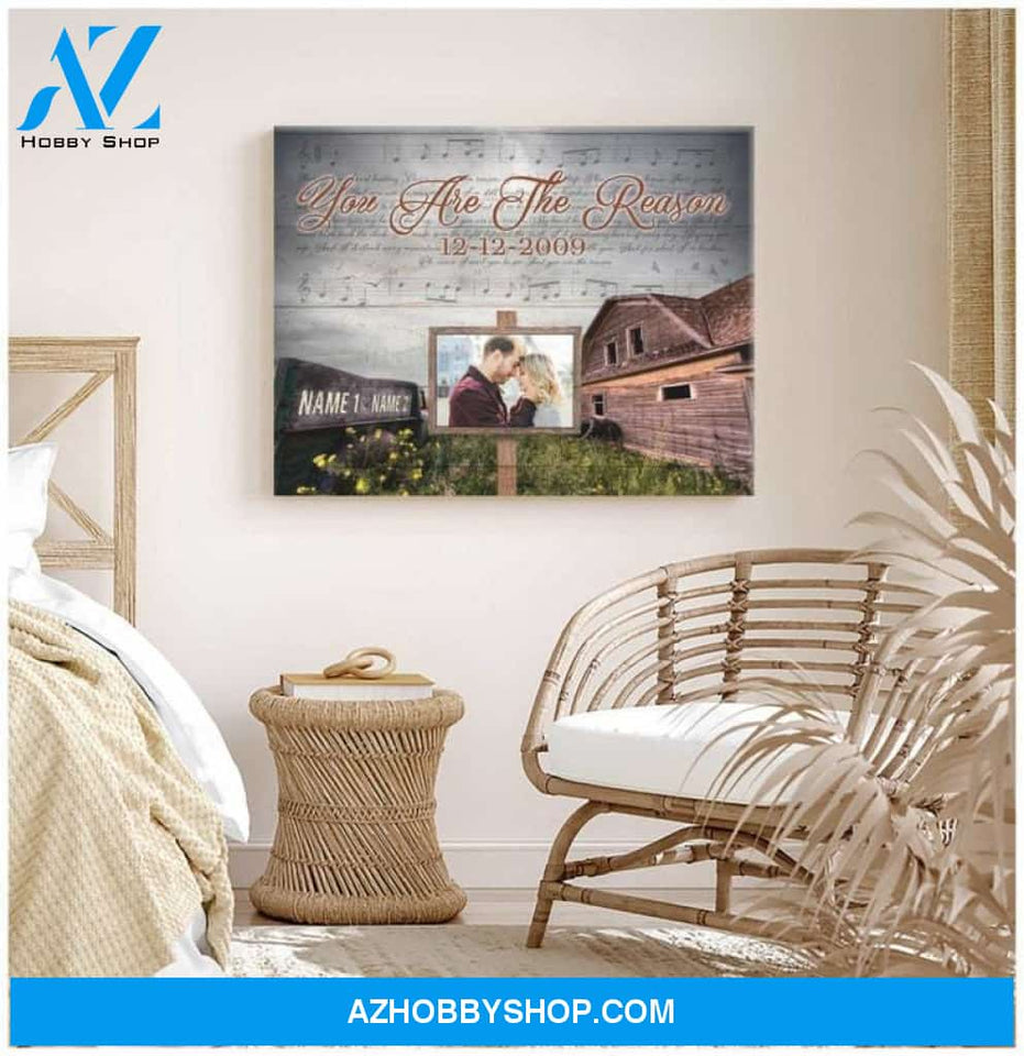 Custom Canvas Personalized Couple Canvas Custom Song, Photo, Name and Date Wedding Song Gift Idea For Couple 2