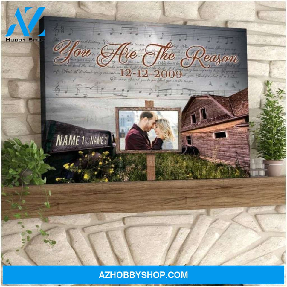 Custom Canvas Personalized Couple Canvas Custom Song, Photo, Name and Date Wedding Song Gift Idea For Couple 2