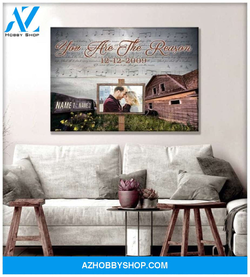 Custom Canvas Personalized Couple Canvas Custom Song, Photo, Name and Date Wedding Song Gift Idea For Couple 2