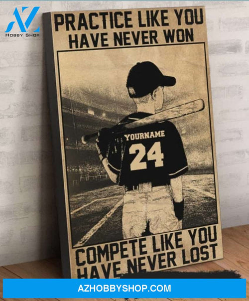 Custom Canvas Personalized Canvas for boys play baseball