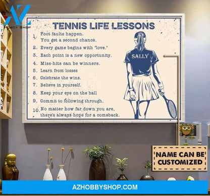 Custom Canvas Personalized gift for Tennis Lover