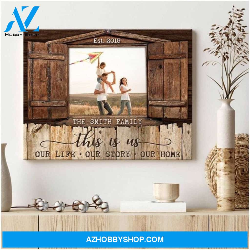 Custom Canvas Personalized Gift This Is Us Custom Family Portrait From Photo Home Decor Custom Name And Year
