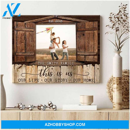 Custom Canvas Personalized Gift This Is Us Custom Family Portrait From Photo Home Decor Custom Name And Year