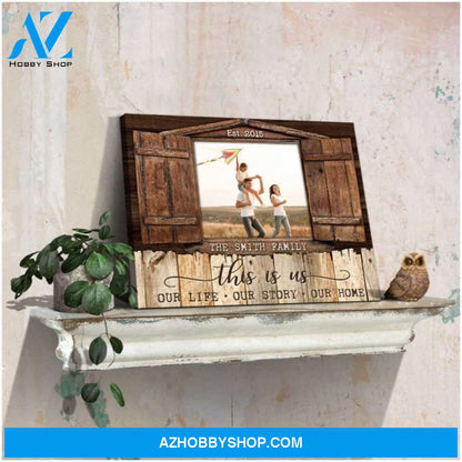 Custom Canvas Personalized Gift This Is Us Custom Family Portrait From Photo Home Decor Custom Name And Year