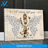 Custom Canvas Personalized Memorial Canvas, I Never Left You Butterfly Canvas, Cross Wood, Jesus, Christian