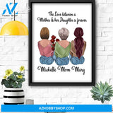 Custom Canvas Personalized Name The Love Between Mom And Daughter - Gift For Mothers Day - Matte Canvas