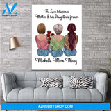 Custom Canvas Personalized Name The Love Between Mom And Daughter - Gift For Mothers Day - Matte Canvas