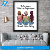 Custom Canvas Personalized Name The Love Between Mom And Daughter - Gift For Mothers Day - Matte Canvas