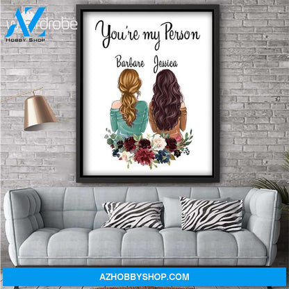 Custom Canvas Personalized Name You're My Person - Gift For Besties - Matte Canvas